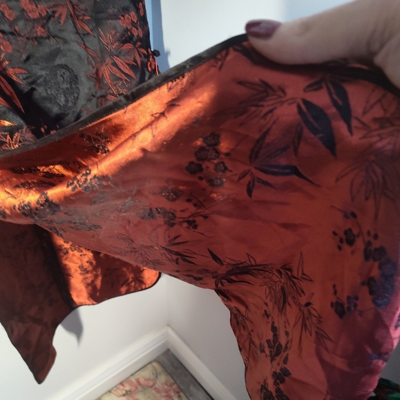 Elegant Black and Red Floral Dress Size XXL #312 - Picture 2 of 3